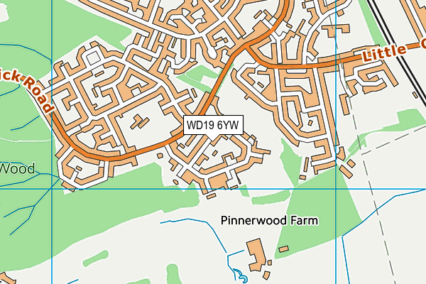 WD19 6YW map - OS VectorMap District (Ordnance Survey) WD19 6YW map - OS VectorMap District (Ordnance Survey)