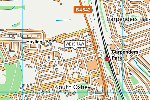 WD19 7AW map - OS VectorMap District (Ordnance Survey) WD19 7AW map - OS VectorMap District (Ordnance Survey)