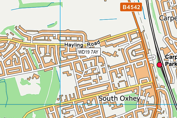 WD19 7AY map - OS VectorMap District (Ordnance Survey) WD19 7AY map - OS VectorMap District (Ordnance Survey)