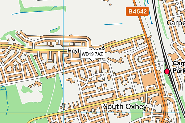 WD19 7AZ map - OS VectorMap District (Ordnance Survey) WD19 7AZ map - OS VectorMap District (Ordnance Survey)