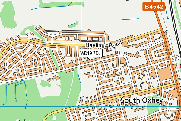 WD19 7DJ map - OS VectorMap District (Ordnance Survey) WD19 7DJ map - OS VectorMap District (Ordnance Survey)