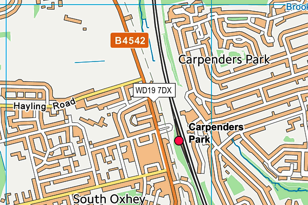 WD19 7DX map - OS VectorMap District (Ordnance Survey) WD19 7DX map - OS VectorMap District (Ordnance Survey)