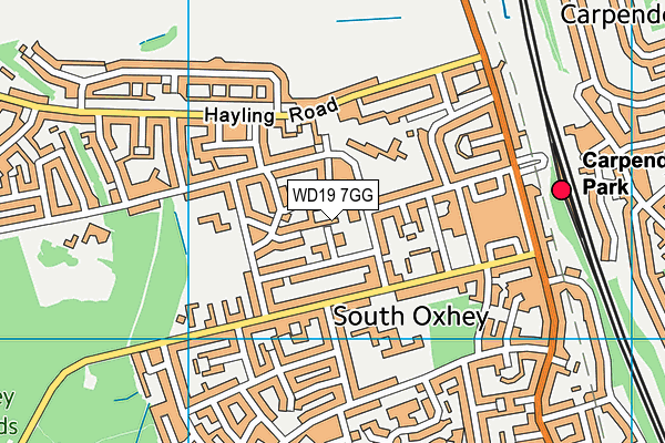WD19 7GG map - OS VectorMap District (Ordnance Survey) WD19 7GG map - OS VectorMap District (Ordnance Survey)