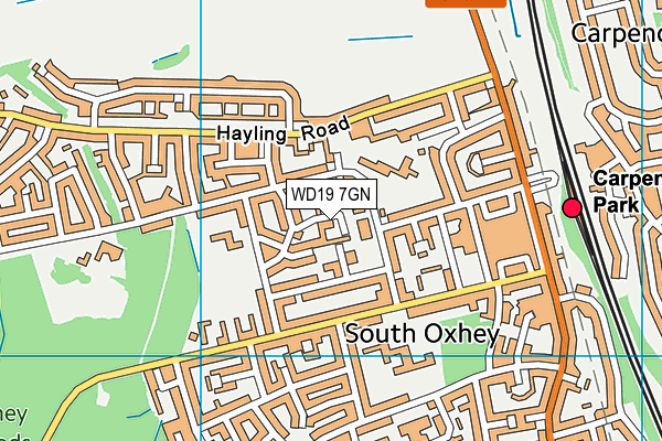 WD19 7GN map - OS VectorMap District (Ordnance Survey) WD19 7GN map - OS VectorMap District (Ordnance Survey)