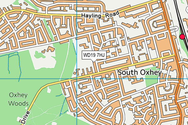WD19 7HJ map - OS VectorMap District (Ordnance Survey) WD19 7HJ map - OS VectorMap District (Ordnance Survey)