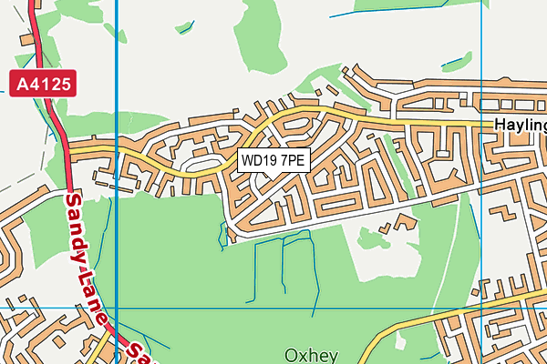 WD19 7PE map - OS VectorMap District (Ordnance Survey) WD19 7PE map - OS VectorMap District (Ordnance Survey)