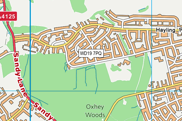 WD19 7PQ map - OS VectorMap District (Ordnance Survey) WD19 7PQ map - OS VectorMap District (Ordnance Survey)