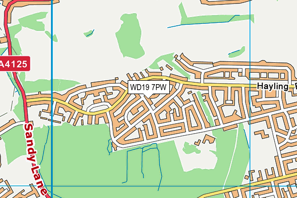 WD19 7PW map - OS VectorMap District (Ordnance Survey) WD19 7PW map - OS VectorMap District (Ordnance Survey)