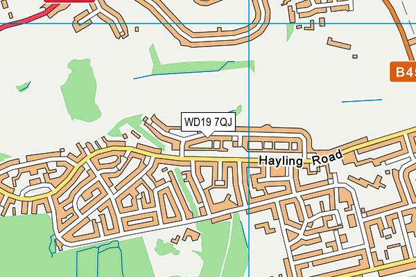 WD19 7QJ map - OS VectorMap District (Ordnance Survey) WD19 7QJ map - OS VectorMap District (Ordnance Survey)