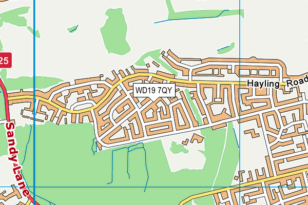 WD19 7QY map - OS VectorMap District (Ordnance Survey) WD19 7QY map - OS VectorMap District (Ordnance Survey)