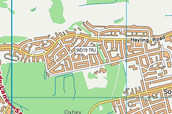 WD19 7RJ map - OS VectorMap District (Ordnance Survey) WD19 7RJ map - OS VectorMap District (Ordnance Survey)