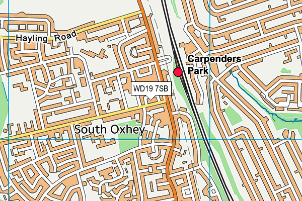 WD19 7SB map - OS VectorMap District (Ordnance Survey) WD19 7SB map - OS VectorMap District (Ordnance Survey)