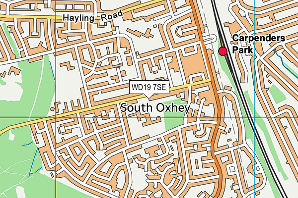 WD19 7SE map - OS VectorMap District (Ordnance Survey) WD19 7SE map - OS VectorMap District (Ordnance Survey)