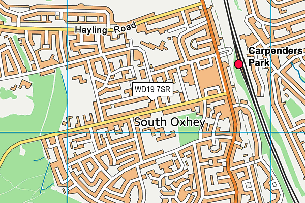 WD19 7SR map - OS VectorMap District (Ordnance Survey) WD19 7SR map - OS VectorMap District (Ordnance Survey)