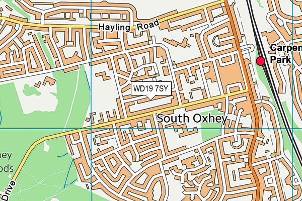 WD19 7SY map - OS VectorMap District (Ordnance Survey) WD19 7SY map - OS VectorMap District (Ordnance Survey)