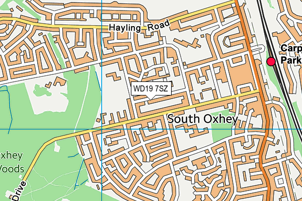 WD19 7SZ map - OS VectorMap District (Ordnance Survey) WD19 7SZ map - OS VectorMap District (Ordnance Survey)