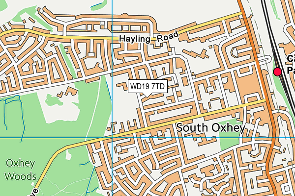 WD19 7TD map - OS VectorMap District (Ordnance Survey) WD19 7TD map - OS VectorMap District (Ordnance Survey)