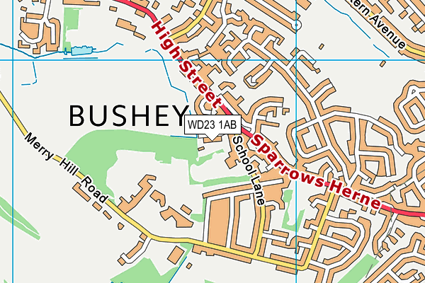 WD23 1AB map - OS VectorMap District (Ordnance Survey) WD23 1AB map - OS VectorMap District (Ordnance Survey)