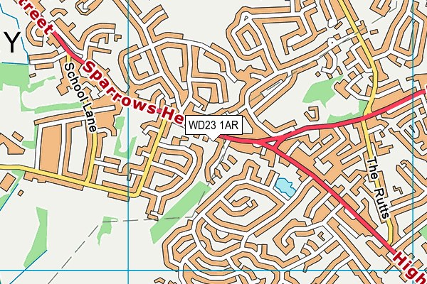 WD23 1AR map - OS VectorMap District (Ordnance Survey) WD23 1AR map - OS VectorMap District (Ordnance Survey)