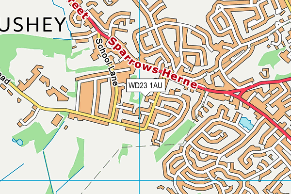 WD23 1AU map - OS VectorMap District (Ordnance Survey) WD23 1AU map - OS VectorMap District (Ordnance Survey)