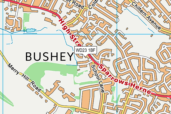 WD23 1BF map - OS VectorMap District (Ordnance Survey) WD23 1BF map - OS VectorMap District (Ordnance Survey)