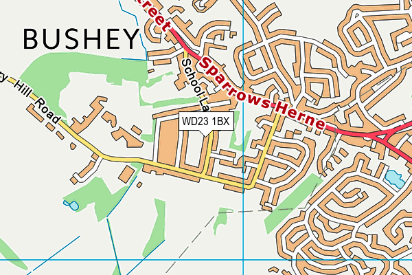WD23 1BX map - OS VectorMap District (Ordnance Survey) WD23 1BX map - OS VectorMap District (Ordnance Survey)