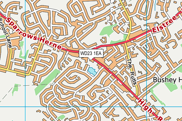 WD23 1EA map - OS VectorMap District (Ordnance Survey) WD23 1EA map - OS VectorMap District (Ordnance Survey)