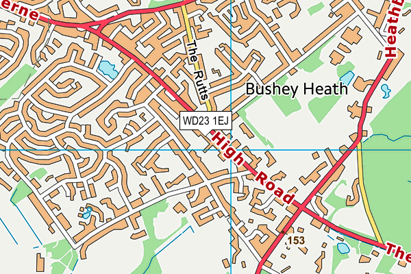 WD23 1EJ map - OS VectorMap District (Ordnance Survey) WD23 1EJ map - OS VectorMap District (Ordnance Survey)