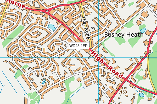 WD23 1EP map - OS VectorMap District (Ordnance Survey)