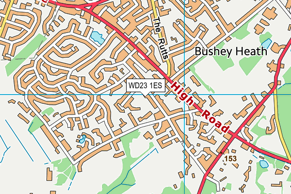 WD23 1ES map - OS VectorMap District (Ordnance Survey) WD23 1ES map - OS VectorMap District (Ordnance Survey)