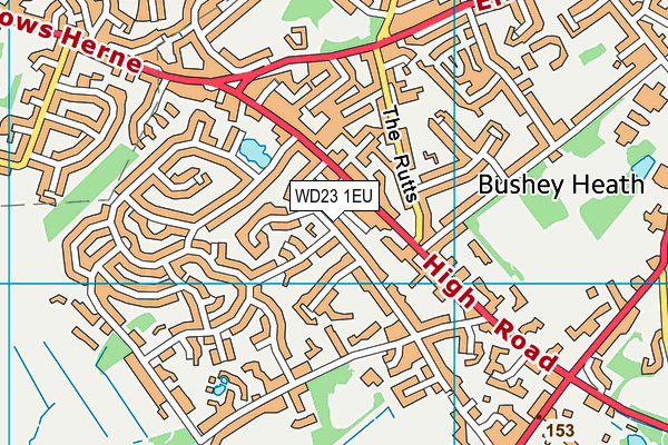 WD23 1EU map - OS VectorMap District (Ordnance Survey) WD23 1EU map - OS VectorMap District (Ordnance Survey)