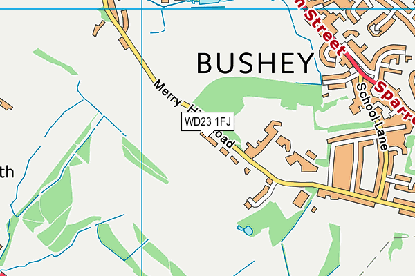 WD23 1FJ map - OS VectorMap District (Ordnance Survey) WD23 1FJ map - OS VectorMap District (Ordnance Survey)