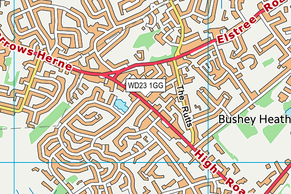 WD23 1GG map - OS VectorMap District (Ordnance Survey) WD23 1GG map - OS VectorMap District (Ordnance Survey)