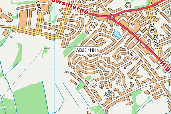 WD23 1HH map - OS VectorMap District (Ordnance Survey) WD23 1HH map - OS VectorMap District (Ordnance Survey)