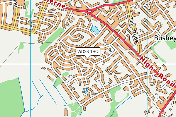 WD23 1HQ map - OS VectorMap District (Ordnance Survey) WD23 1HQ map - OS VectorMap District (Ordnance Survey)