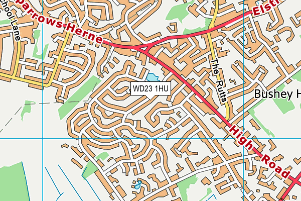 WD23 1HU map - OS VectorMap District (Ordnance Survey) WD23 1HU map - OS VectorMap District (Ordnance Survey)
