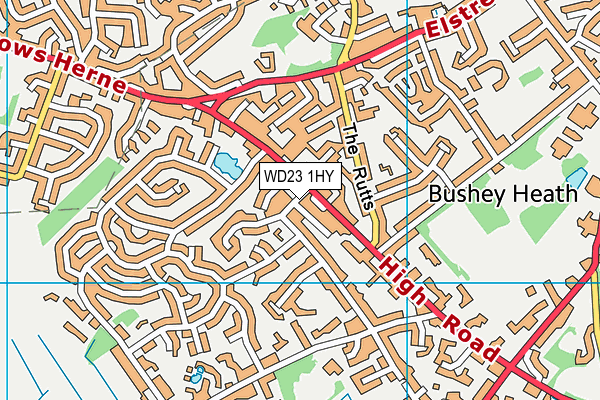 WD23 1HY map - OS VectorMap District (Ordnance Survey) WD23 1HY map - OS VectorMap District (Ordnance Survey)