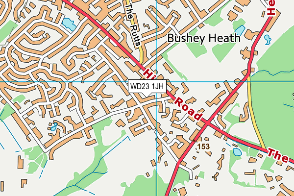 WD23 1JH map - OS VectorMap District (Ordnance Survey) WD23 1JH map - OS VectorMap District (Ordnance Survey)
