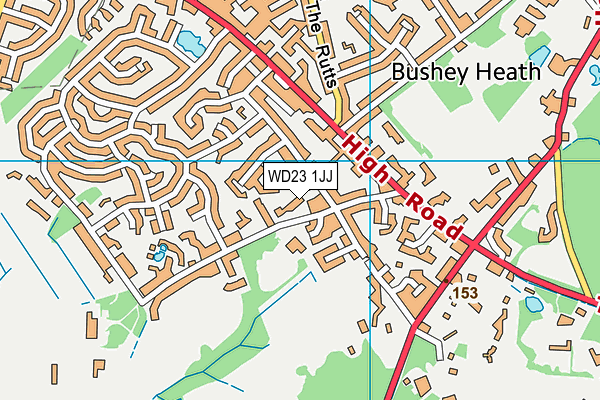 WD23 1JJ map - OS VectorMap District (Ordnance Survey) WD23 1JJ map - OS VectorMap District (Ordnance Survey)