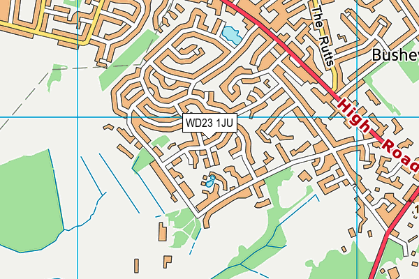 WD23 1JU map - OS VectorMap District (Ordnance Survey) WD23 1JU map - OS VectorMap District (Ordnance Survey)