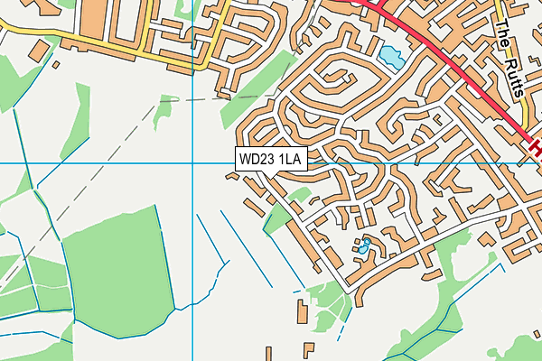 WD23 1LA map - OS VectorMap District (Ordnance Survey) WD23 1LA map - OS VectorMap District (Ordnance Survey)