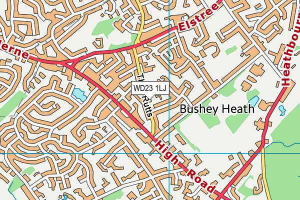 WD23 1LJ map - OS VectorMap District (Ordnance Survey) WD23 1LJ map - OS VectorMap District (Ordnance Survey)