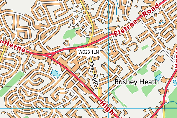 WD23 1LN map - OS VectorMap District (Ordnance Survey) WD23 1LN map - OS VectorMap District (Ordnance Survey)