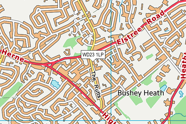 WD23 1LP map - OS VectorMap District (Ordnance Survey)