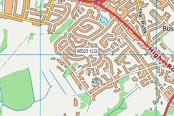 WD23 1LQ map - OS VectorMap District (Ordnance Survey) WD23 1LQ map - OS VectorMap District (Ordnance Survey)
