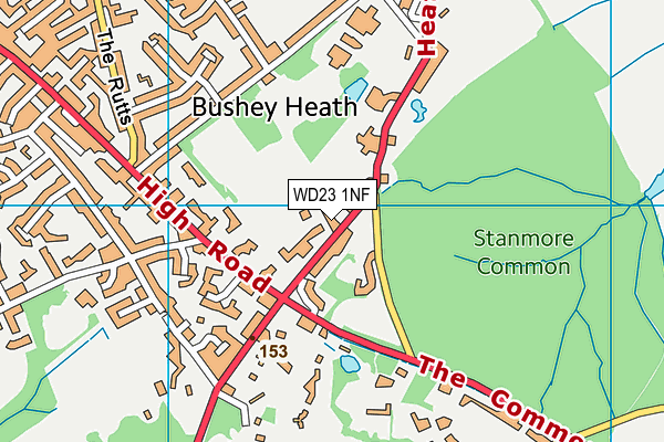 WD23 1NF map - OS VectorMap District (Ordnance Survey) WD23 1NF map - OS VectorMap District (Ordnance Survey)