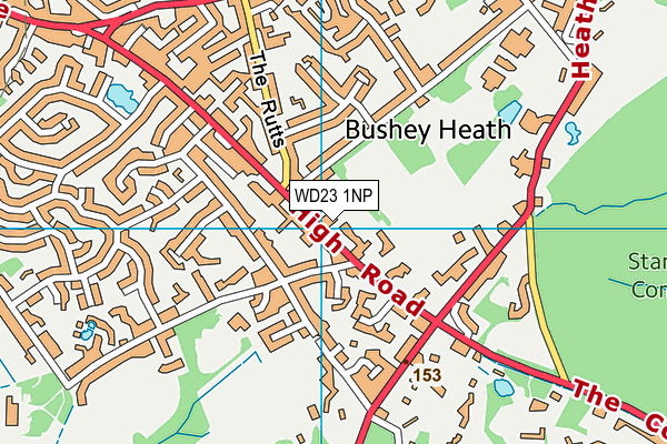 WD23 1NP map - OS VectorMap District (Ordnance Survey)