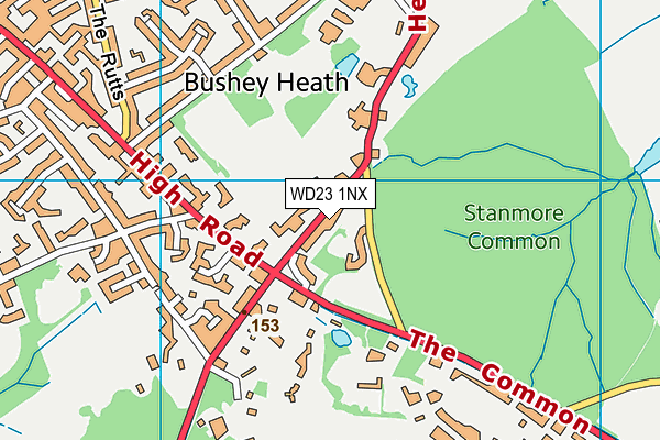 WD23 1NX map - OS VectorMap District (Ordnance Survey) WD23 1NX map - OS VectorMap District (Ordnance Survey)