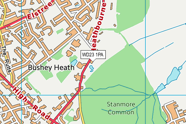 WD23 1PA map - OS VectorMap District (Ordnance Survey)