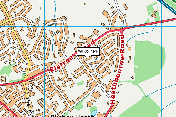 WD23 1PF map - OS VectorMap District (Ordnance Survey) WD23 1PF map - OS VectorMap District (Ordnance Survey)
